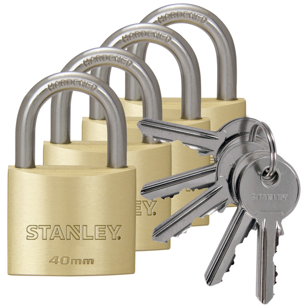 STANLEY S742-038 Vorhängeschloss 40 mm gleichschließend Schlüsselschloss