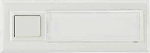 Grothe 51015 Klingeltaster mit Namensschild 1fach Weiß 12 V/1,5 A