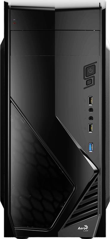 AeroCool CS‐1102 Midi-Tower PC-Gehäuse Schwarz