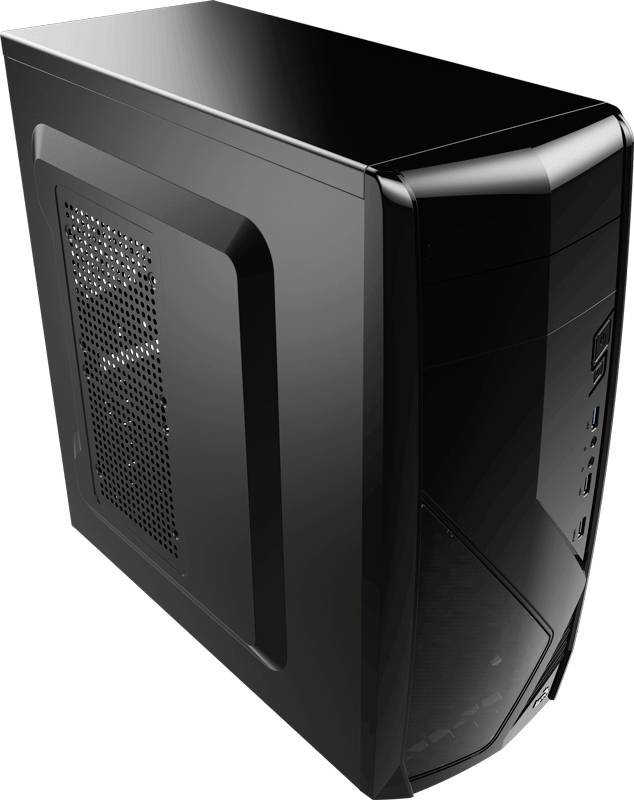 AeroCool CS‐1102 Midi-Tower PC-Gehäuse Schwarz