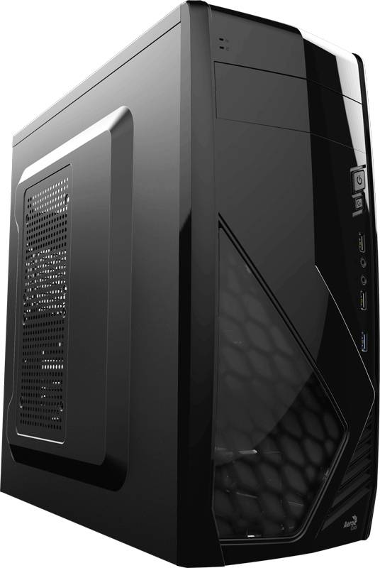 AeroCool CS‐1102 Midi-Tower PC-Gehäuse Schwarz