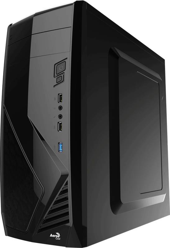 AeroCool CS‐1102 Midi-Tower PC-Gehäuse Schwarz