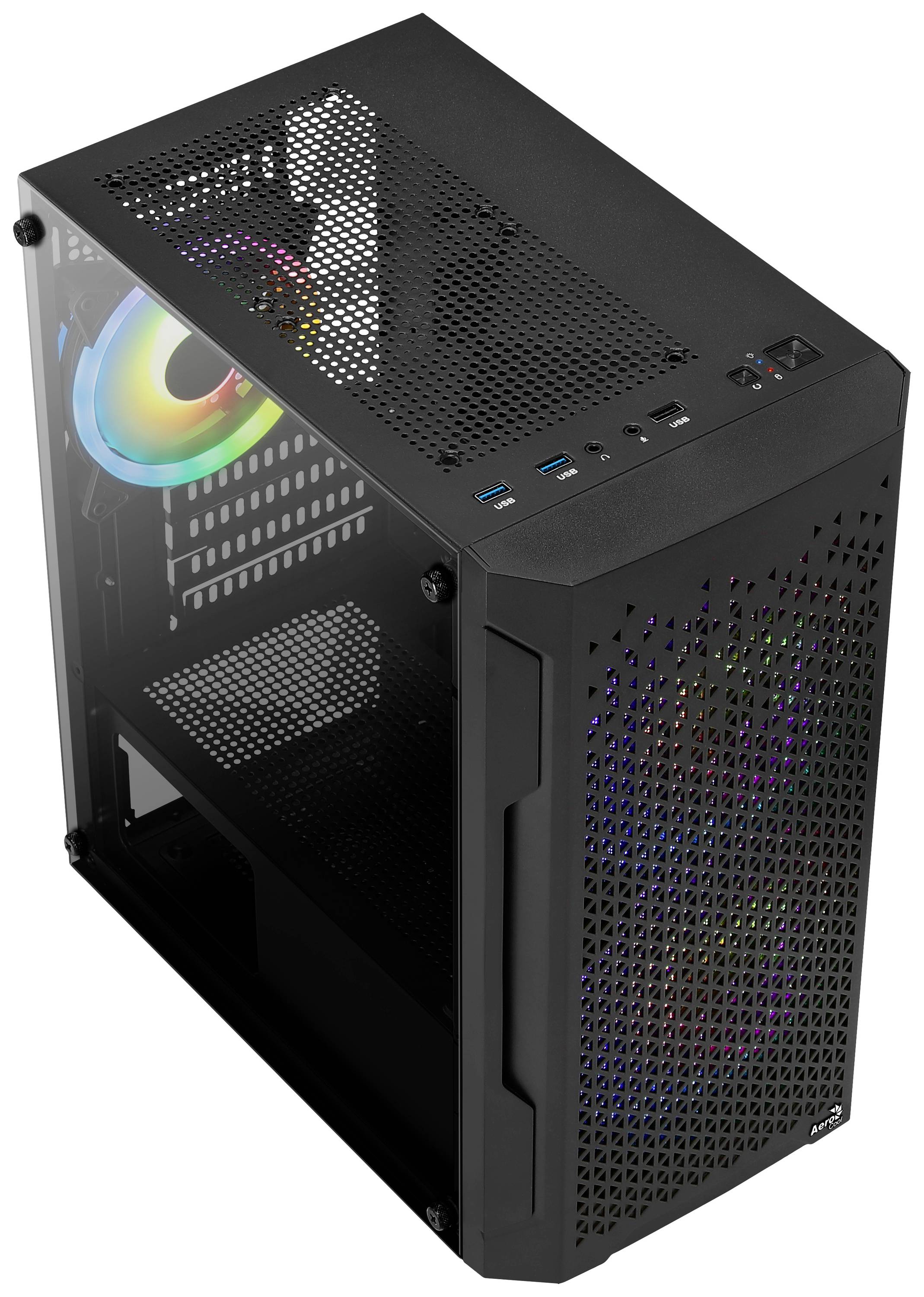 AeroCool Trinity Mini Mini-Tower PC-Gehäuse Schwarz