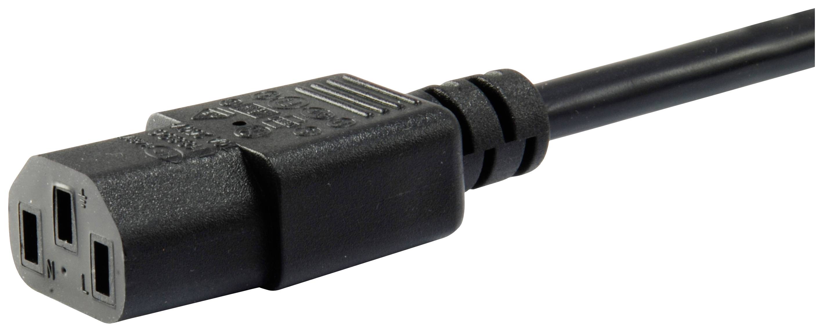 Equip Strom Anschlusskabel 3 m Schwarz