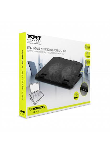 PORT Designs 901099 Notebook-Ständer mit Kühlfunktion