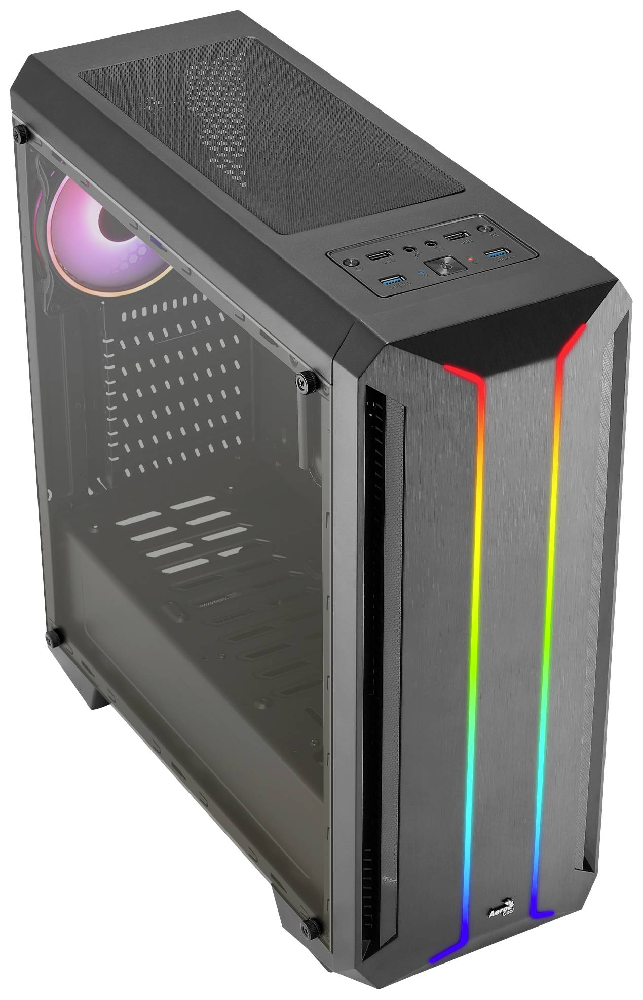 AeroCool Skyline-A-BK-v2 Midi-Tower PC-Gehäuse Schwarz
