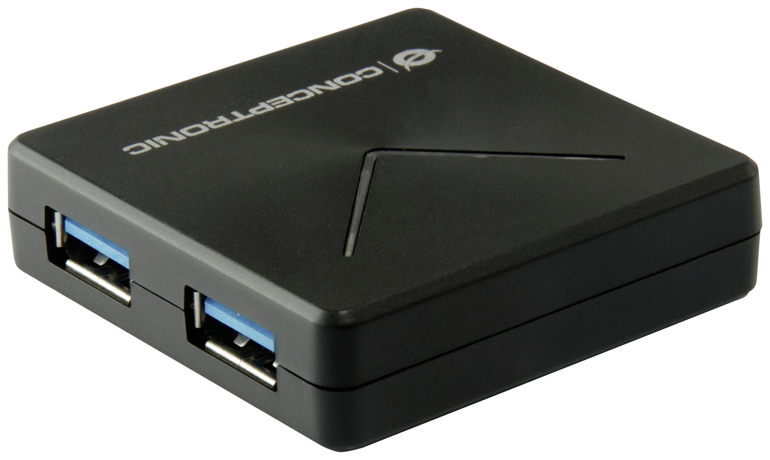 Conceptronic HUBBIES02B 4 Port USB 3.2 Gen 1-Hub (USB 3.0) Schwarz