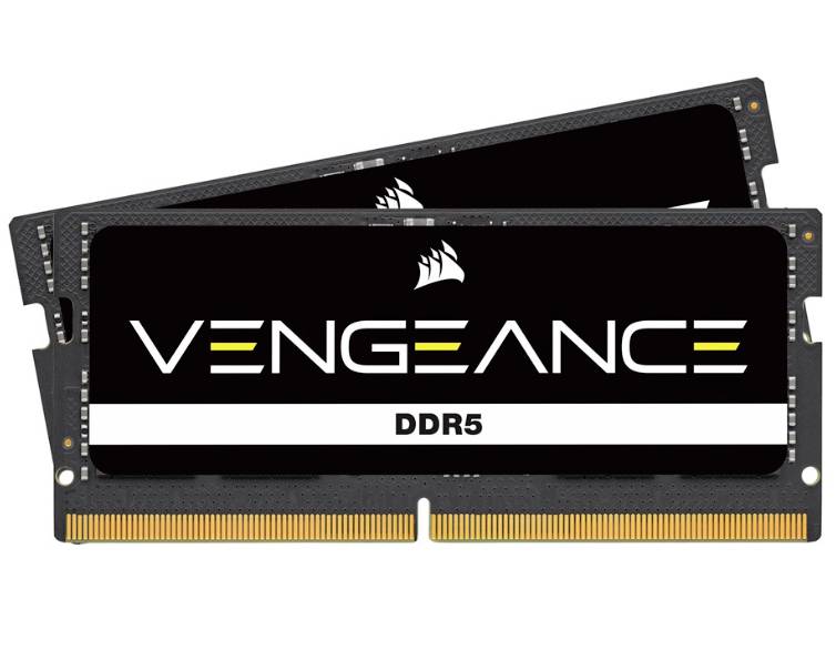 Corsair CMSX64GX5M2A5600C48 Laptop-Arbeitsspeicher Kit Retail DDR5 64GB 2 x 32GB ECC 262pin SO-DIMM CMSX64GX5M2A5600C48