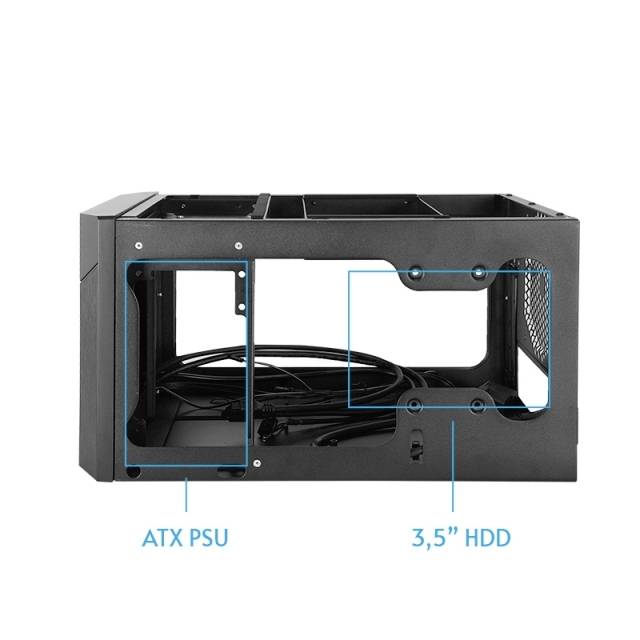 Chieftec CN-01B-OP HTPC PC-Gehäuse Schwarz