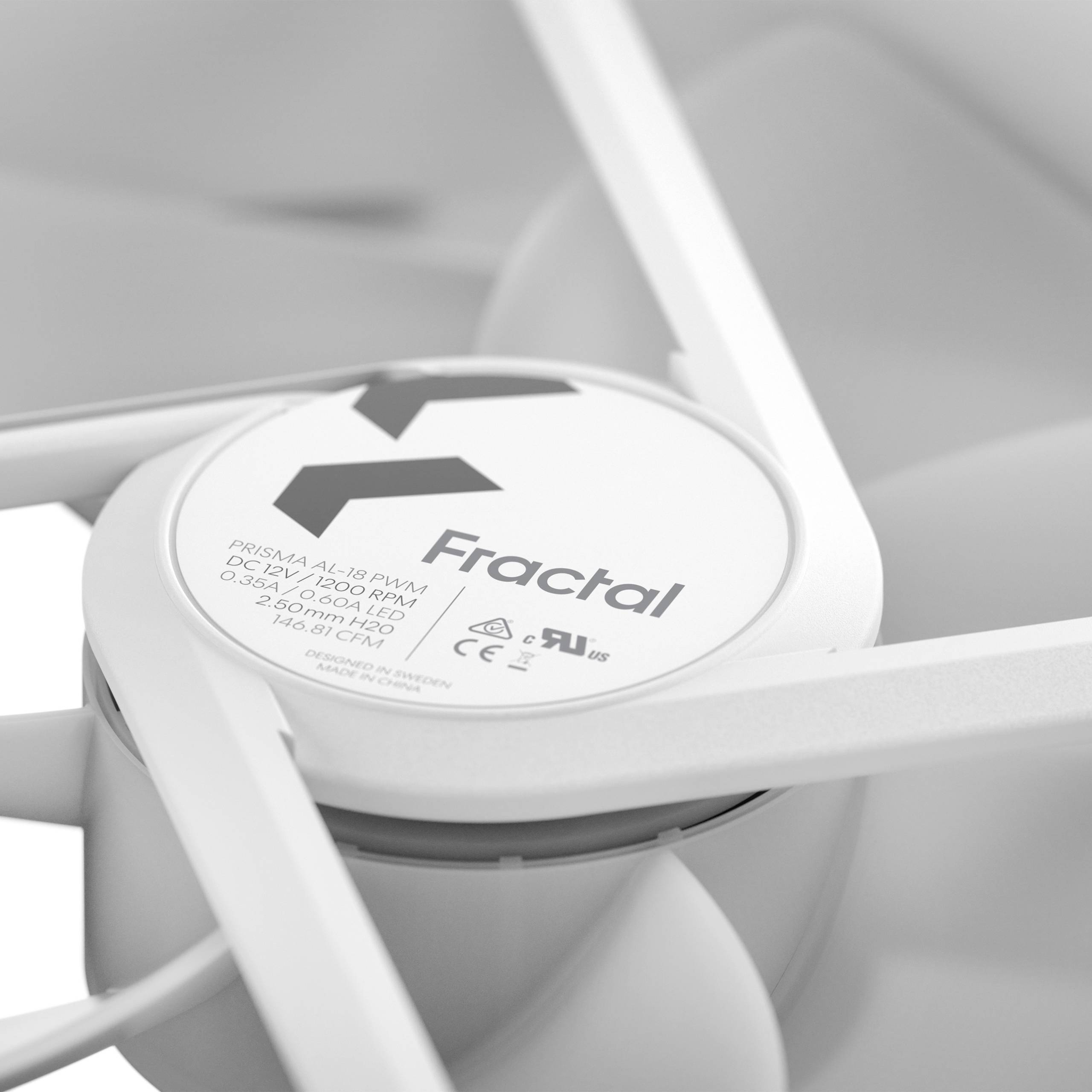 Fractal Design Prisma AL-18 PWM PC-Gehäuse-Lüfter Weiß