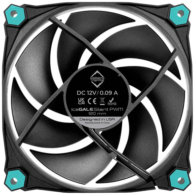 Iceberg Thermal IceGALE Silent PWM PC-Gehäuse-Lüfter Schwarz