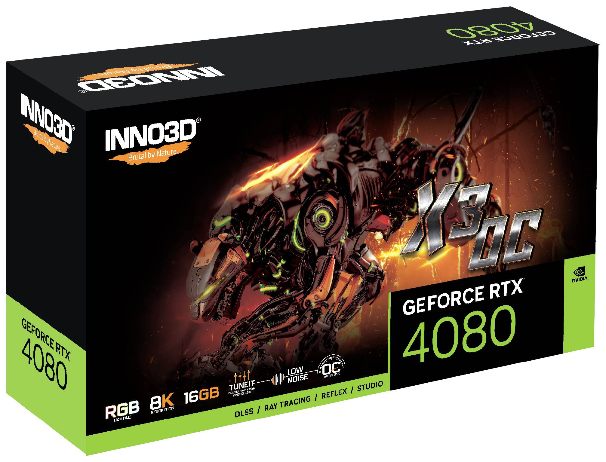 Inno 3D Grafikkarte Nvidia GeForce RTX 4080 16GB GDDR6X-RAM PCIe 4.0 x16, HDMI®, DisplayPort