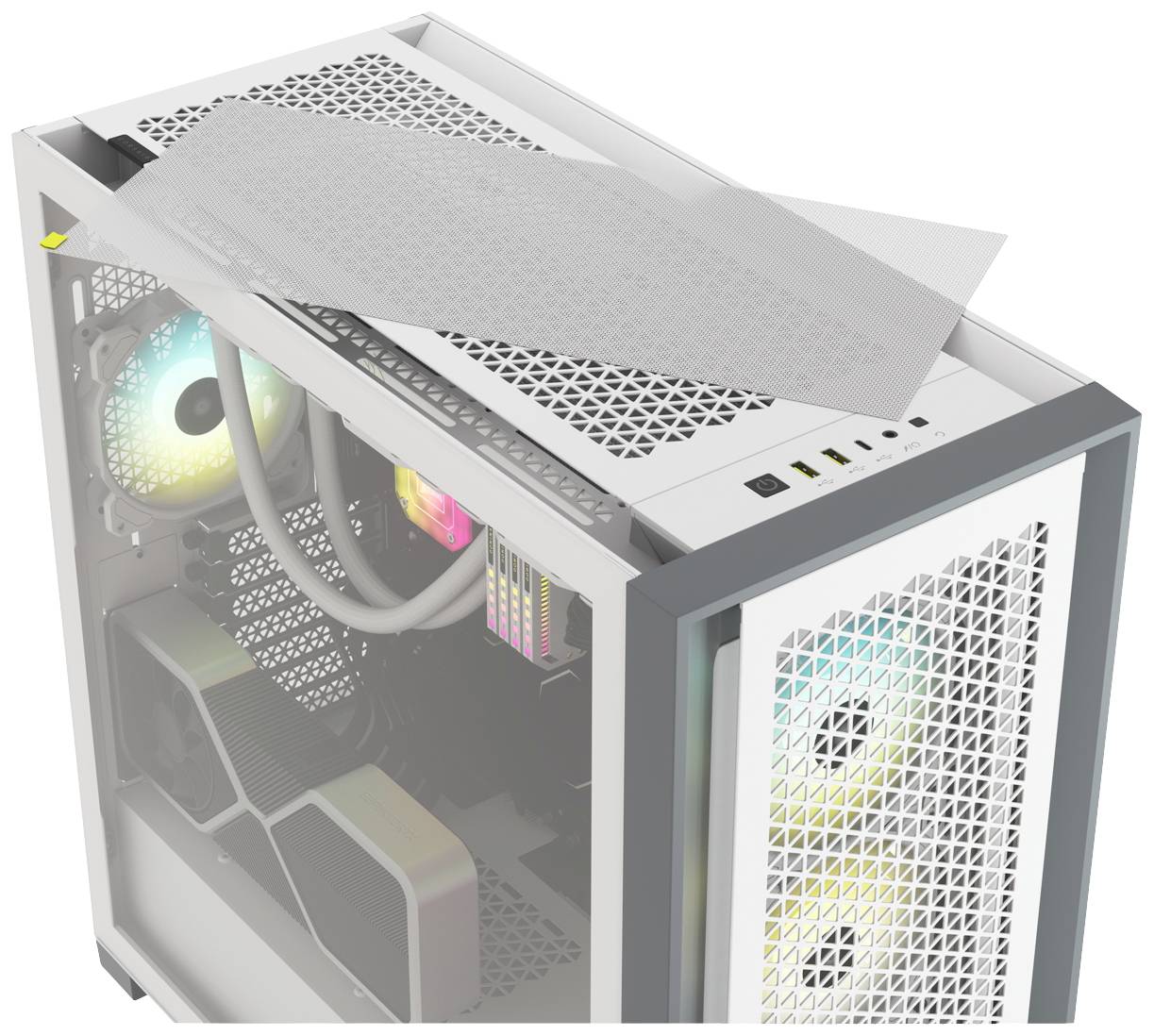 Corsair 5000D RGB Midi-Tower PC-Gehäuse Weiß