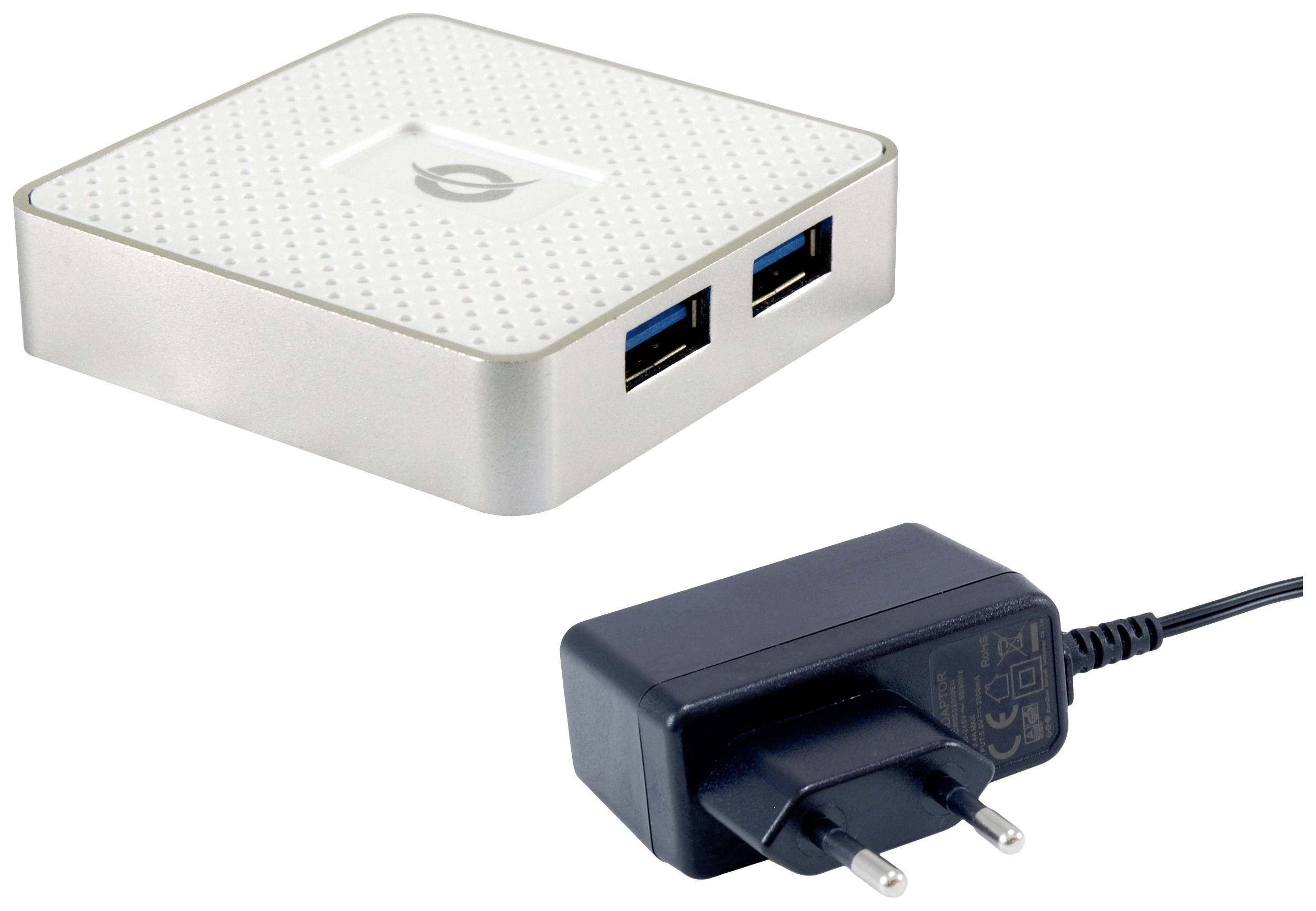 Conceptronic HUBBIES03W 4 Port USB 3.2 Gen 1-Hub (USB 3.0) Weiß