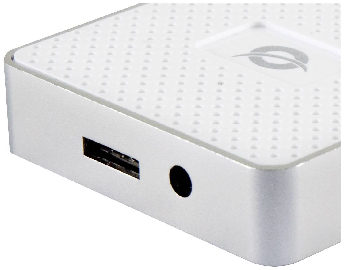 Conceptronic HUBBIES03W 4 Port USB 3.2 Gen 1-Hub (USB 3.0) Weiß