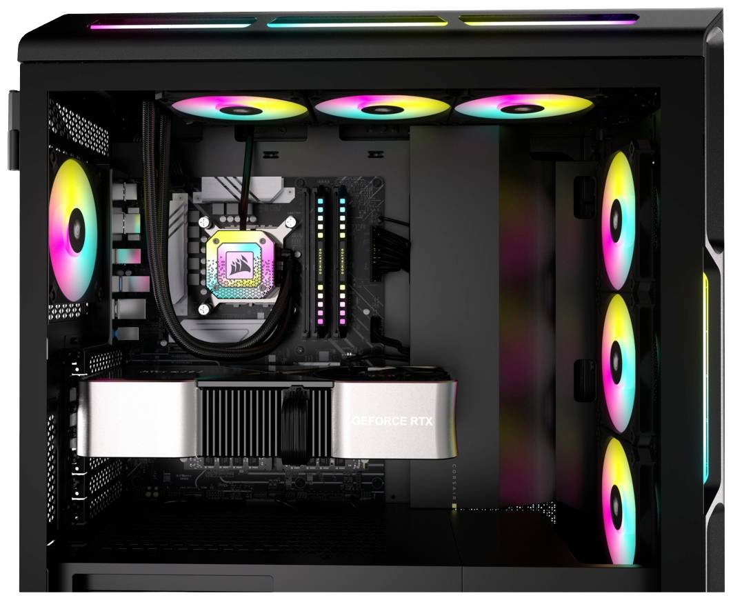 Corsair AF120 RGB PC-Gehäuse-Lüfter Schwarz (B x H x T) 120 x 120 x 15mm