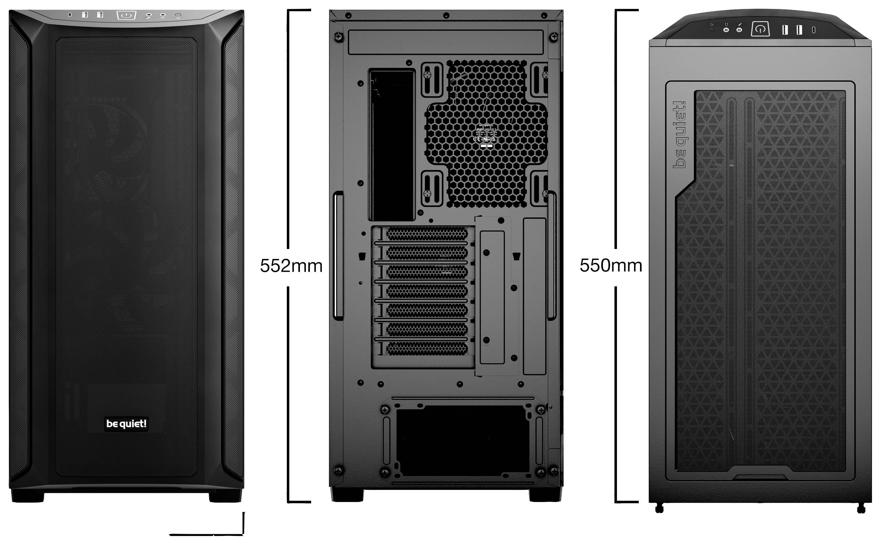BeQuiet Shadow Base 800 Black Midi-Tower PC-Gehäuse Schwarz