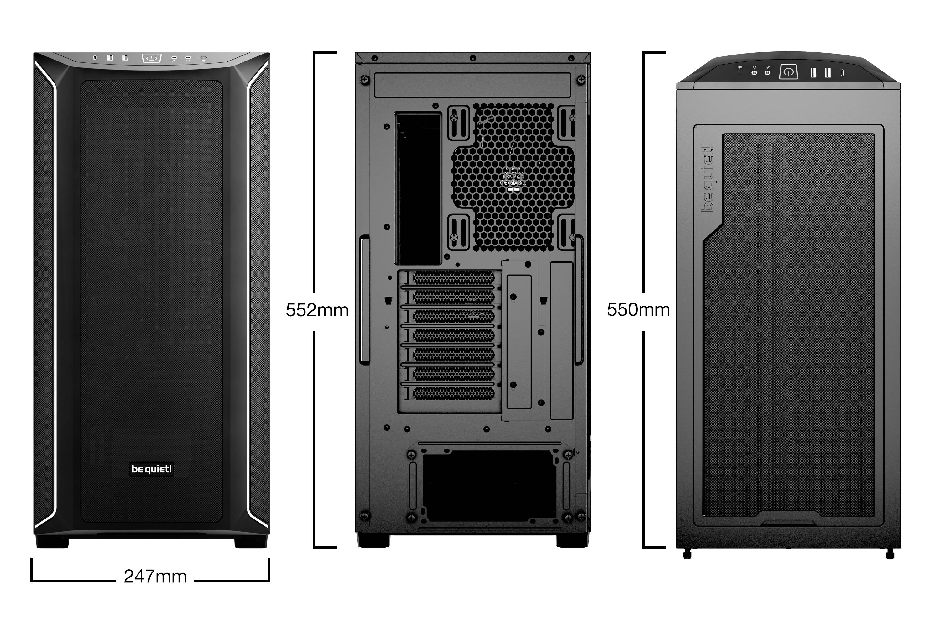 BeQuiet Shadow Base 800 DX Black Midi-Tower PC-Gehäuse Schwarz