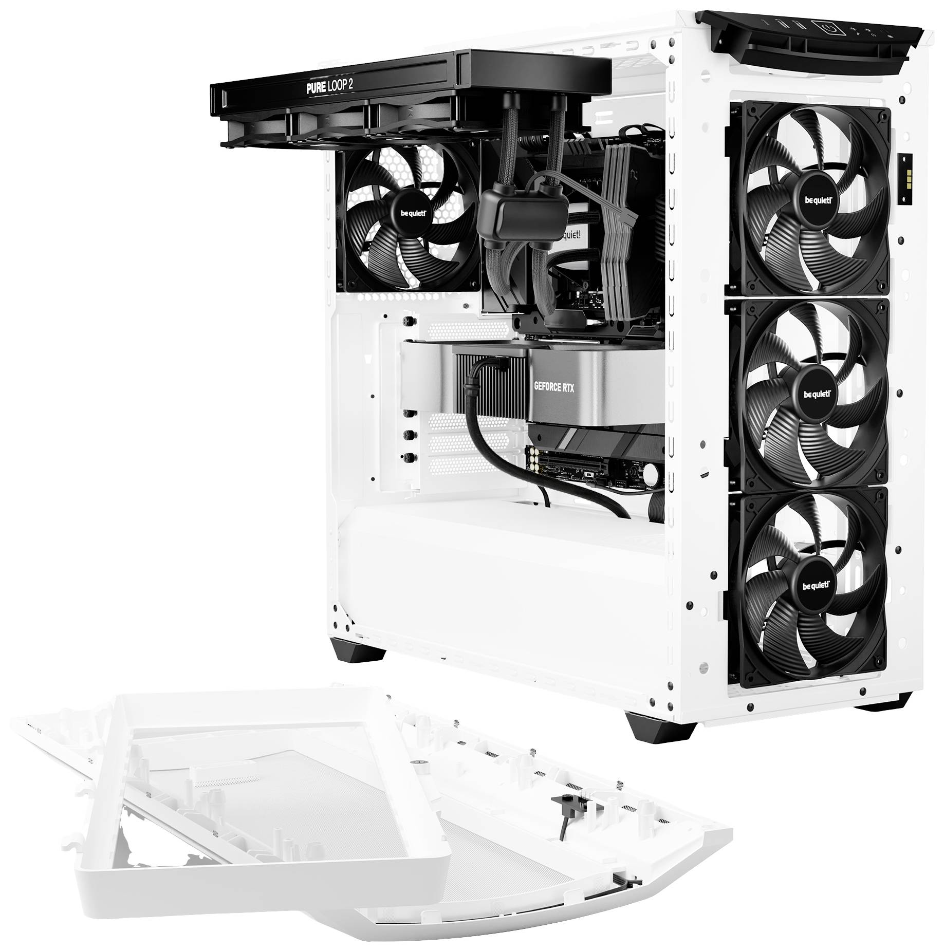 BeQuiet Shadow Base 800 DX White Midi-Tower PC-Gehäuse Weiß