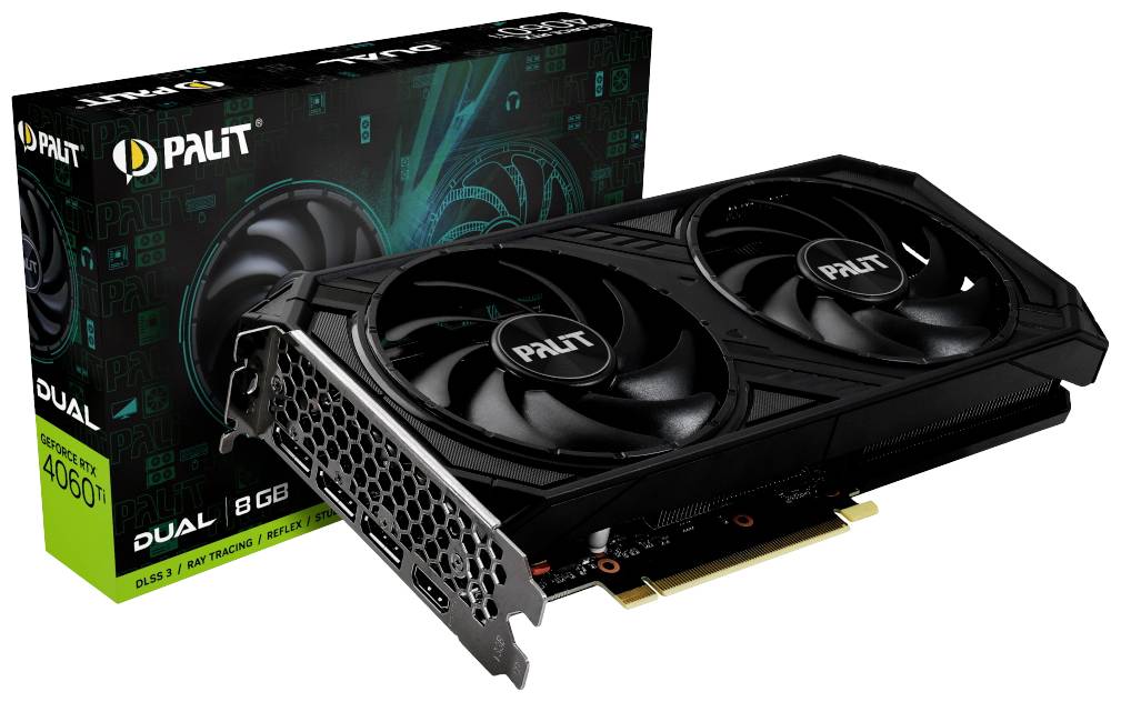 Xpert Vision Grafikkarte Nvidia GeForce RTX 4060 Ti Dual 8 GB GDDR6-RAM PCIe x16 PCIe, HDMI®, DisplayPort