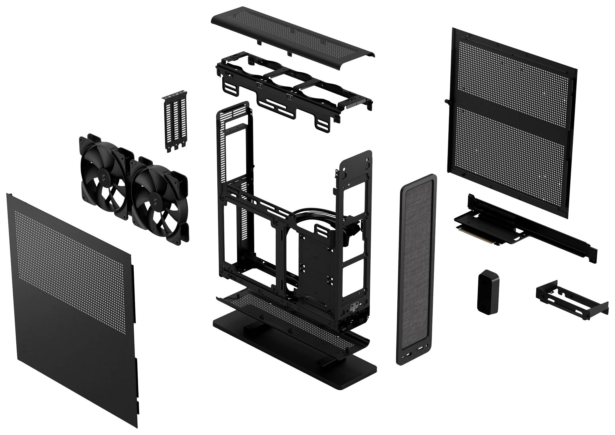 Fractal Design Ridge Mini-Tower PC-Gehäuse Schwarz