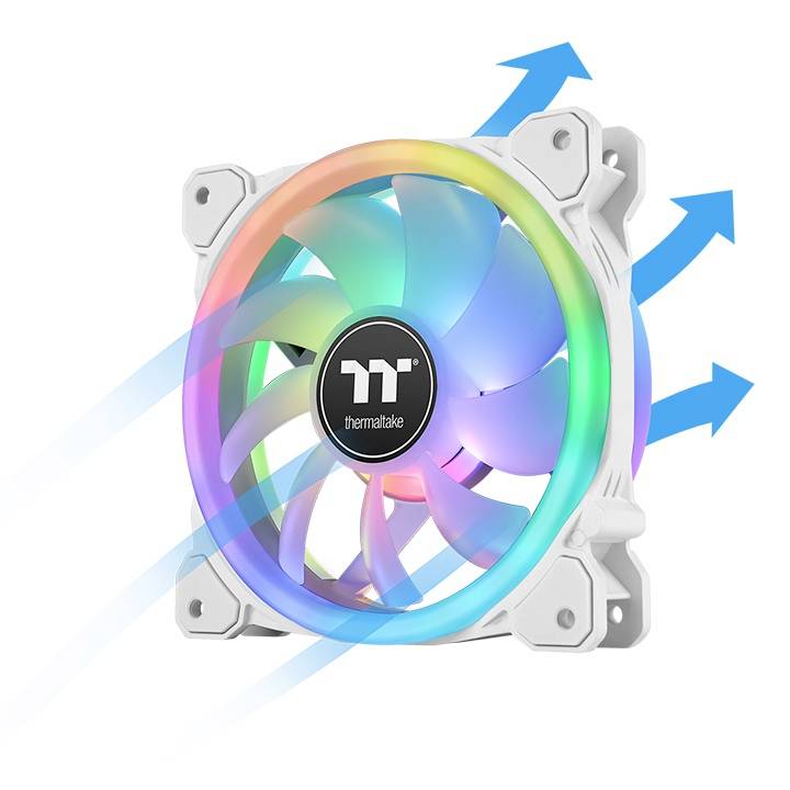 SWAFAN 12 RGB - Premium Edition - Gehäuselüfter - 120 mm - weiß (Packung mit 3)