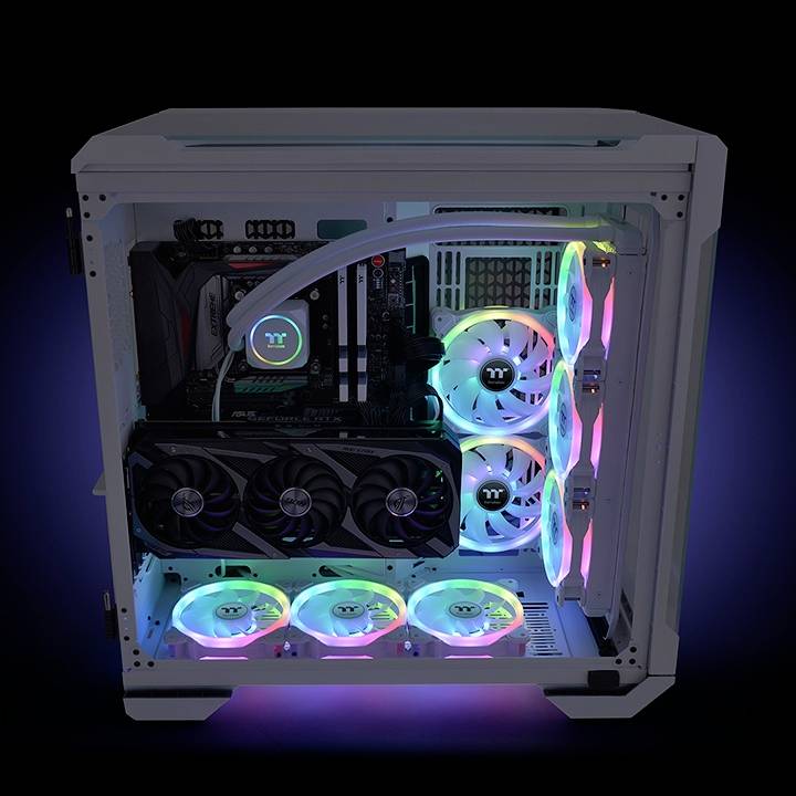 SWAFAN 12 RGB - Premium Edition - Gehäuselüfter - 120 mm - weiß (Packung mit 3)