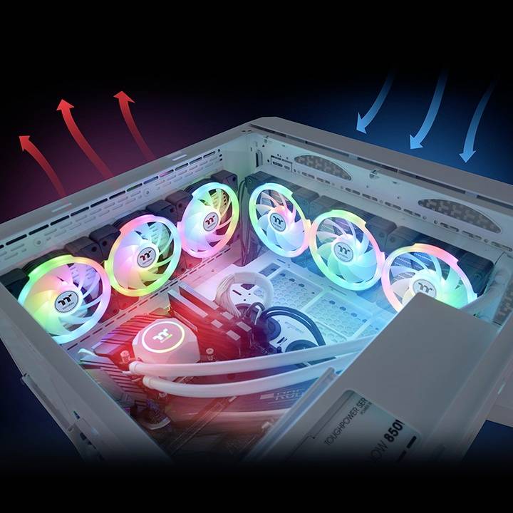 Thermaltake SWAFAN EX12 ARGB PC-Gehäuse-Lüfter Weiß (B x T) 120mm x 120mm