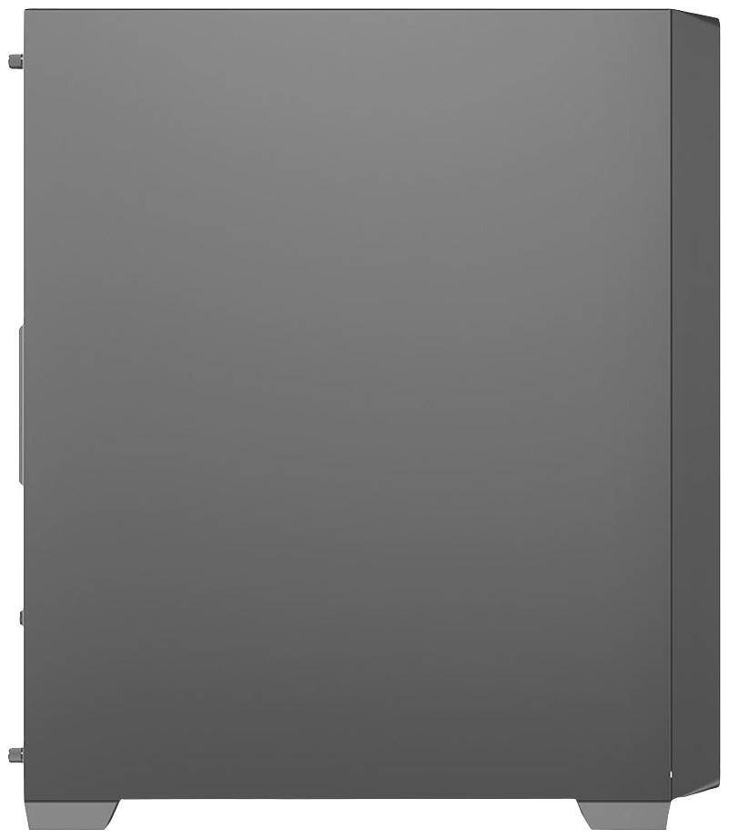 Grauer, kastenförmiger Gegenstand, möglicherweise ein Kühlschrank, vor einem weißen Hintergrund.