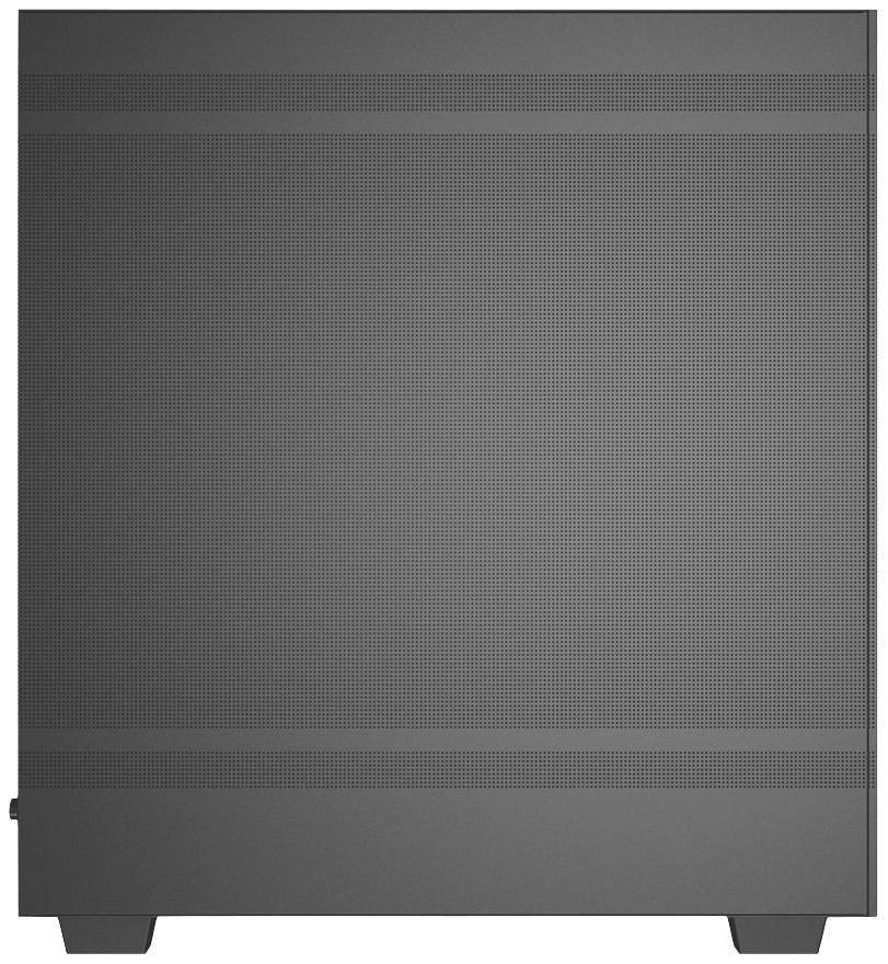 Ein großes, graues, rechteckiges Bauwerk mit einem minimalistischen Design und zwei kleinen Füßen an der Unterseite sichtbar.