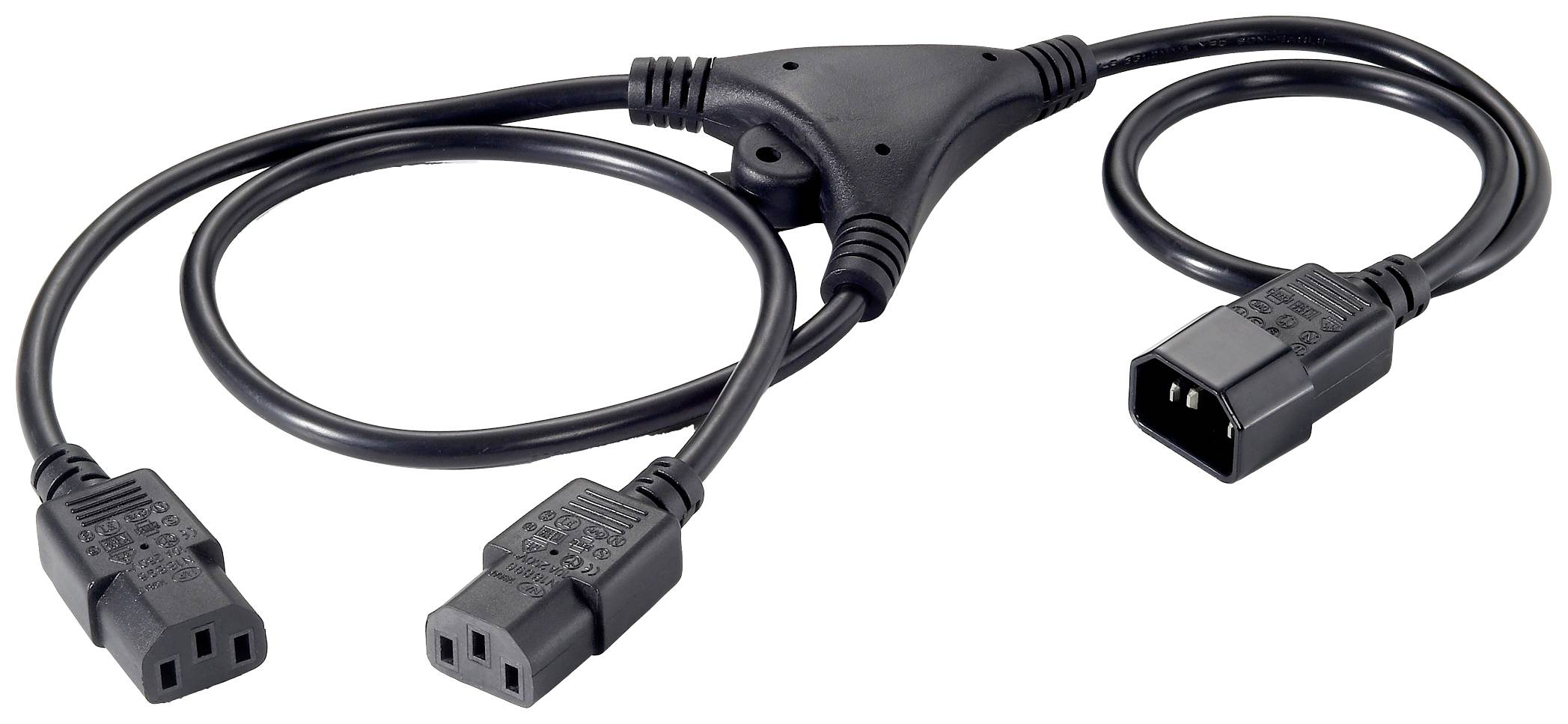 Equip Strom Anschlusskabel 1.6m Schwarz
