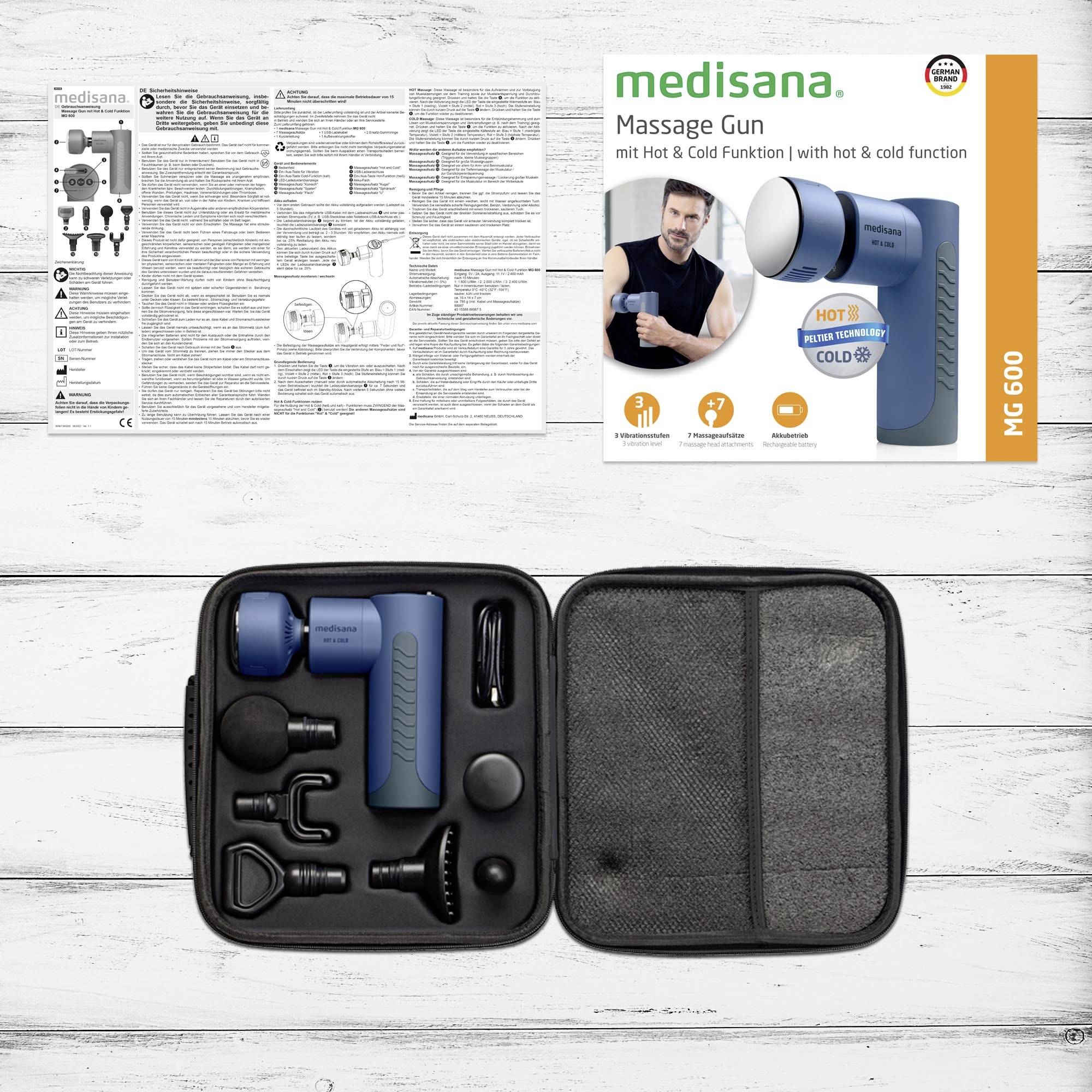 Medisana MG 600 Hot & Cold Massagepistole 25W Blau