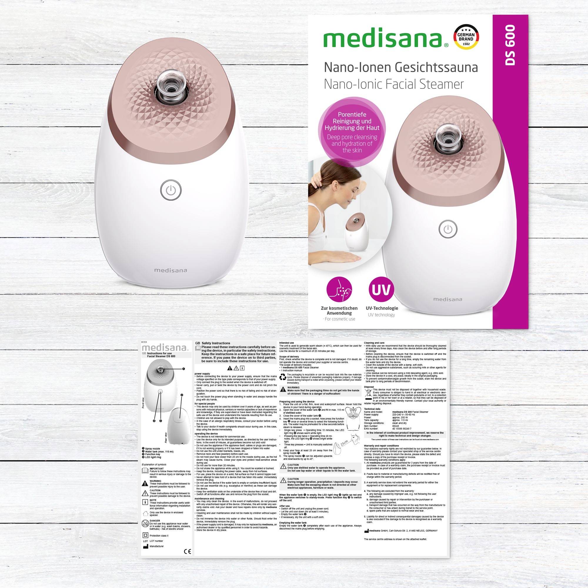 Medisana DS 600 Nano-Ionen Gesichtssauna