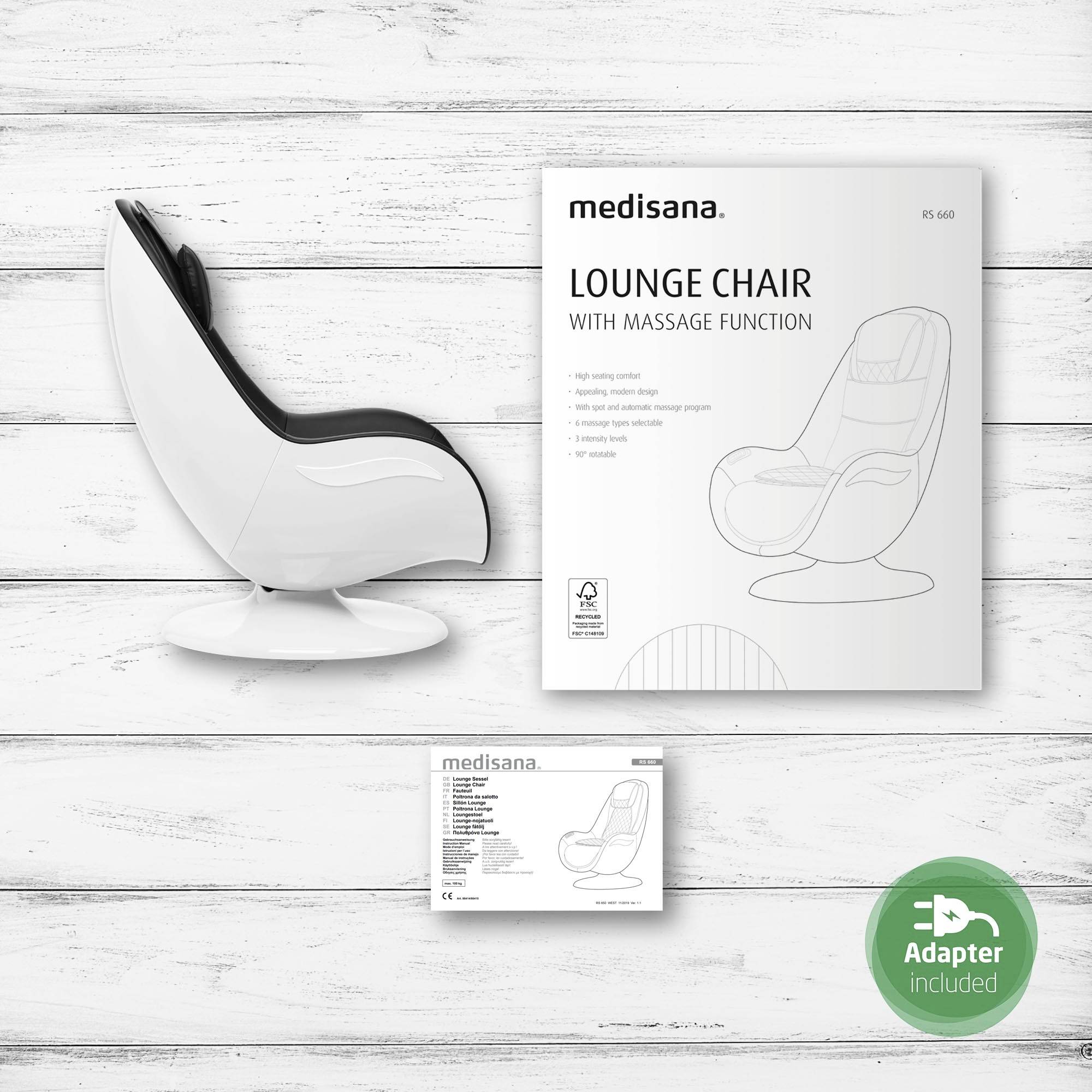 Medisana RS 660 Lounge Massagesessel 100W