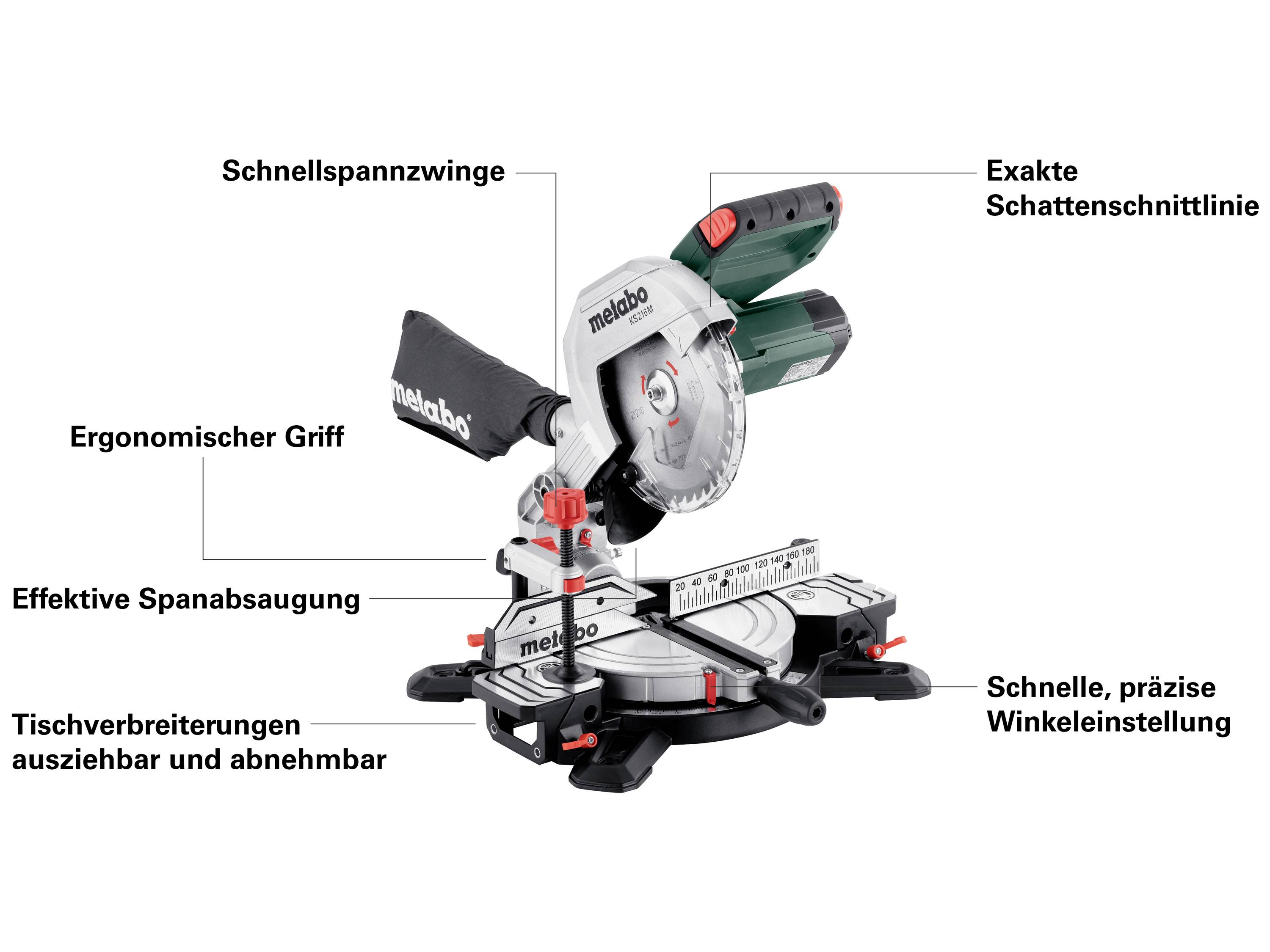 Metabo 610216000 Kappsäge 216mm 30mm 1100W