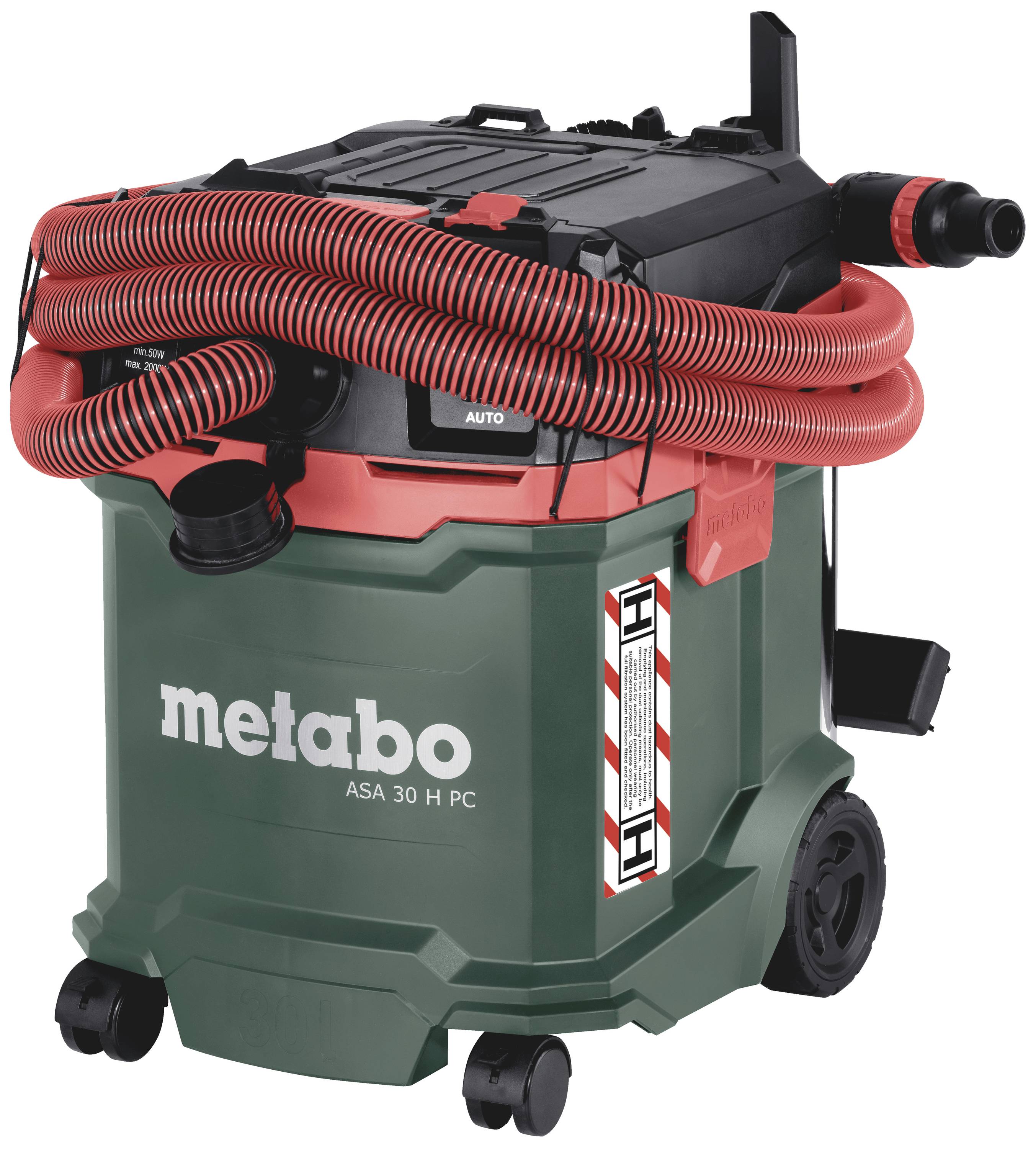 Metabo ASA 30 H PC 602088000 Nass-/Trockensauger 1er Set 1200 W 30 l Staubklasse H zertifiziert, an