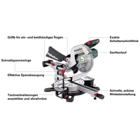 Metabo 614254850 Akku-Kappsäge ohne Akku, ohne Ladegerät 254mm 30mm Metabo 614254850 Akku-Kappsäge ohne Akku, ohne Ladegerät 254mm 30mm
