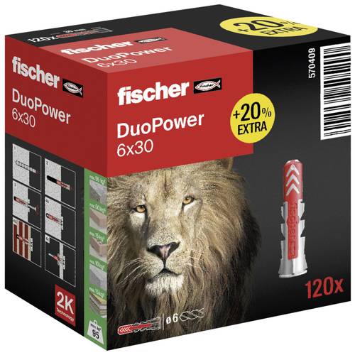 Fischer DUOPOWER 6 x 30 2-Komponenten-Dübel 30mm 6mm 570409 120St.