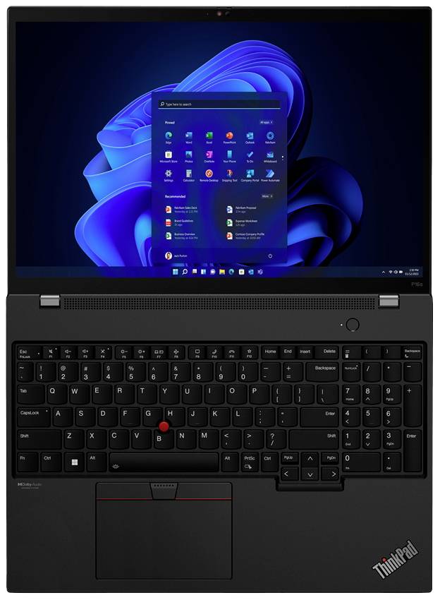 Lenovo Workstation Notebook ThinkPad P16s G2 40.6cm (16 Zoll) WUXGA AMD Ryzen 7 7840U 16GB RAM 512GB SSD Deutsch, QWERTZ Schwarz