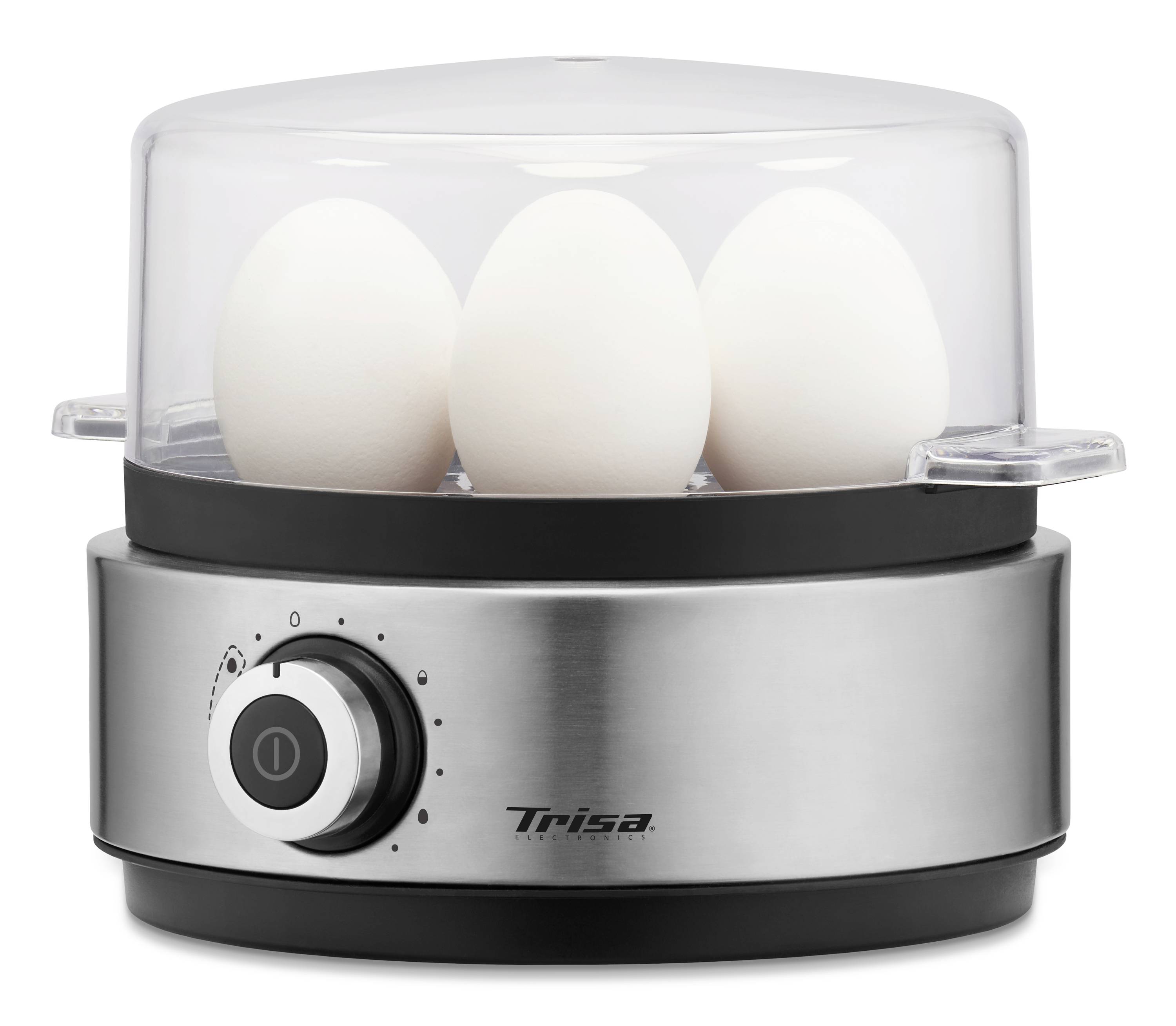 Trisa Vario Eggs Eierkocher Edelstahl, Schwarz