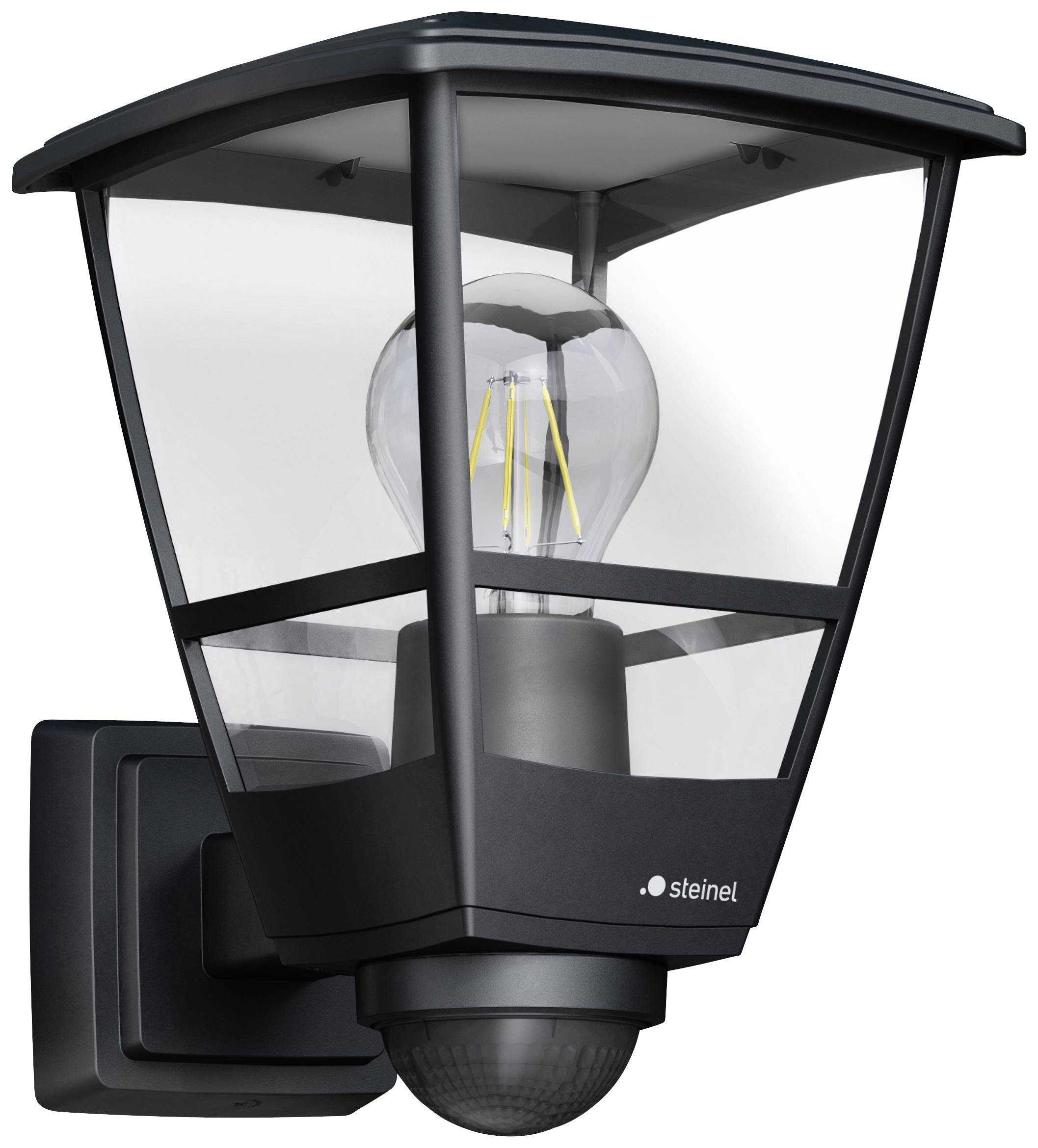 Steinel L 10 S SW 084769 Außenwandleuchte mit Bewegungsmelder E27 15W Schwarz