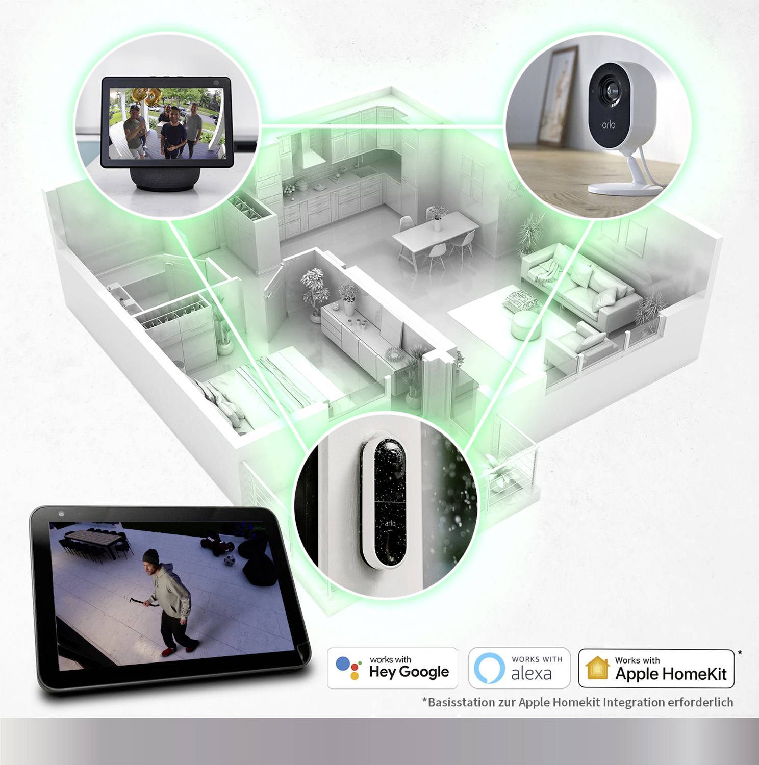 ARLO Pro 5 Spotlight Security Camera with 2x Camera Kit VMC4260P-100EUS WLAN IP-Überwachungskamera-Set mit 2 Kameras 2688 x 1520 Pixel