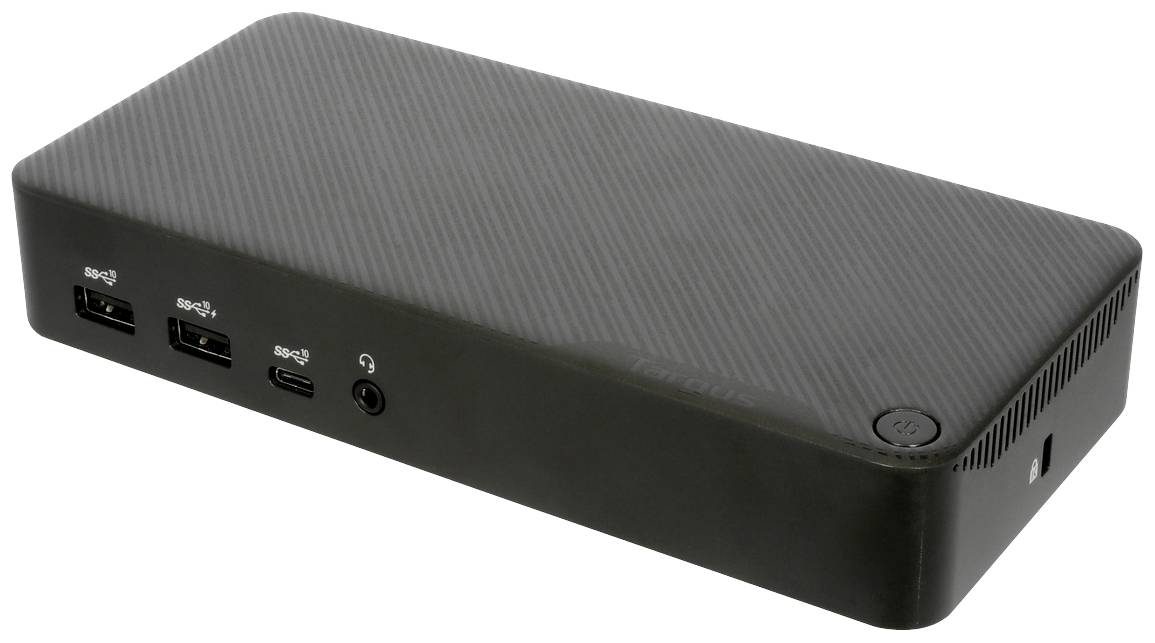 Targus DOCK460EUZ, Kabelgebunden, USB4, 100 W, 3,5 mm, 2500 Mbit/s, Schwarz