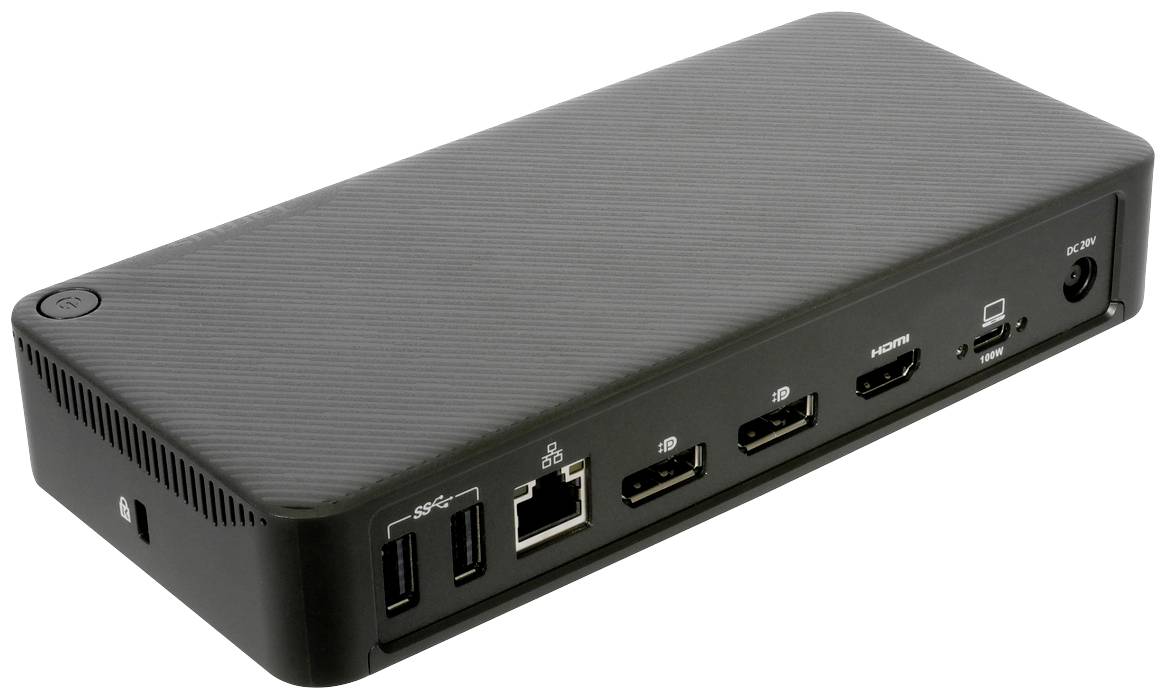 Targus DOCK460EUZ, Kabelgebunden, USB4, 100 W, 3,5 mm, 2500 Mbit/s, Schwarz