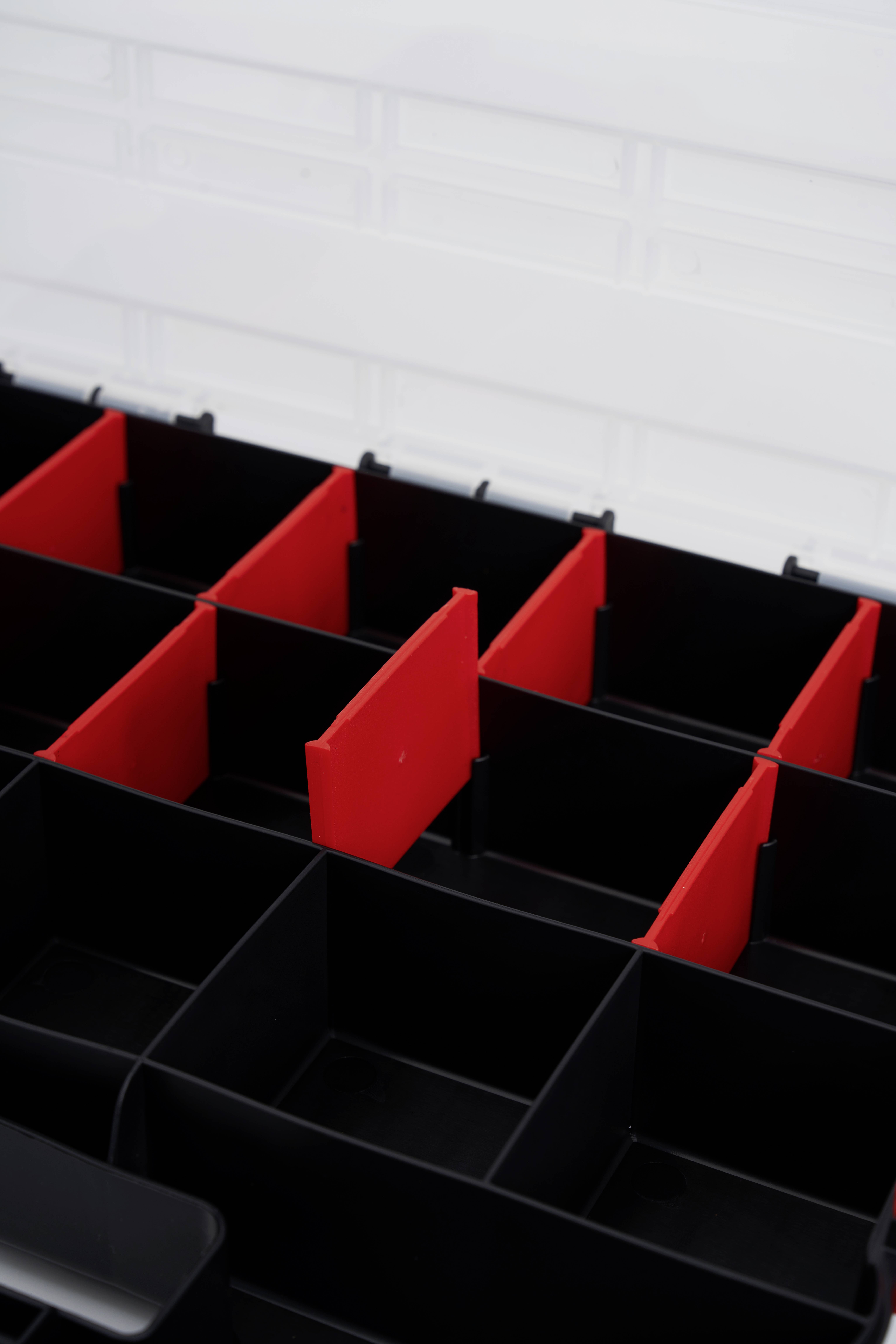 Alutec Werkstatt 56070 Sortimentskoffer (B x H x T) 330 x 60 x 270mm Anzahl Fächer: 17 variable Unterteilung Inhalt 1St.