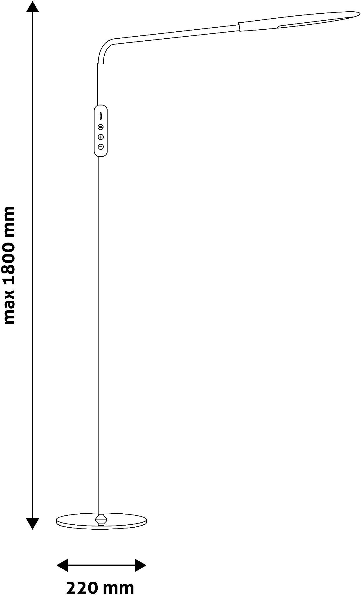 Avide Remo ABLFL-9W-REMO-B LED-Stehlampe LED LED fest eingebaut 9W EEK: G (A - G) Schwarz