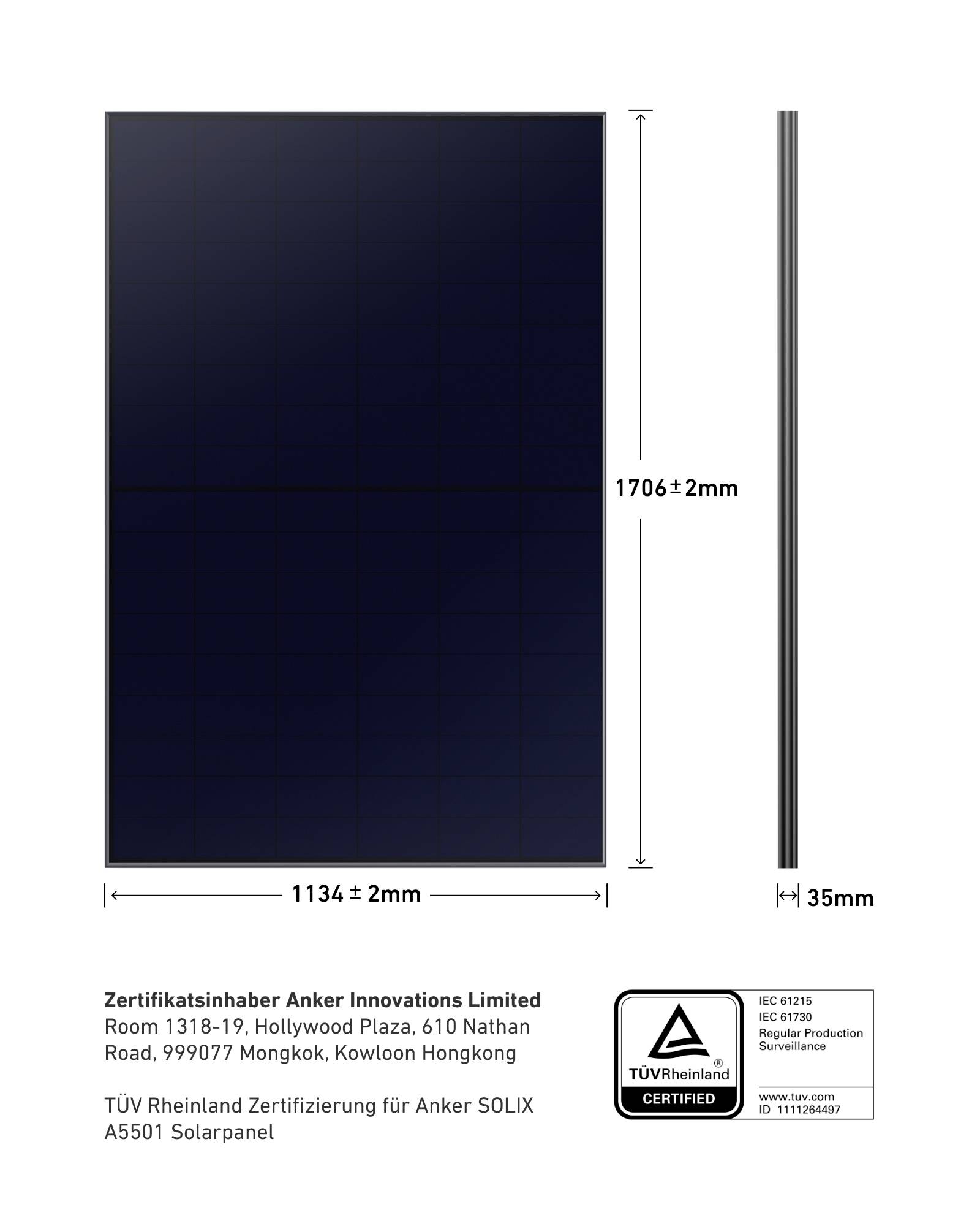 Anker SOLIX RS40P B5143411 Solar-Set 445 W, 445 W inkl. Wechselrichter, inkl. Anschlusskabel