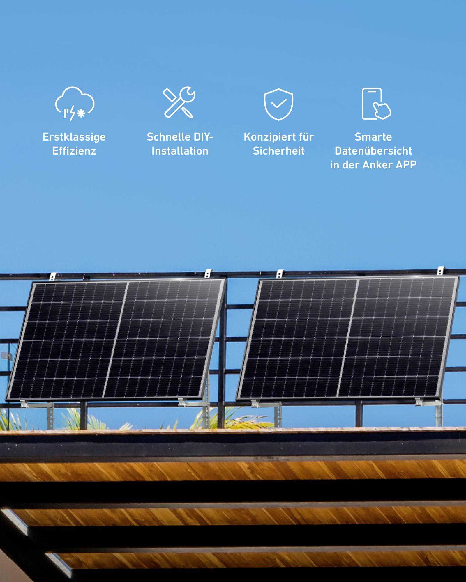 Anker SOLIX RS40 B5143412 Solar-Set 445 W, 445 W inkl. Wechselrichter, inkl. Anschlusskabel