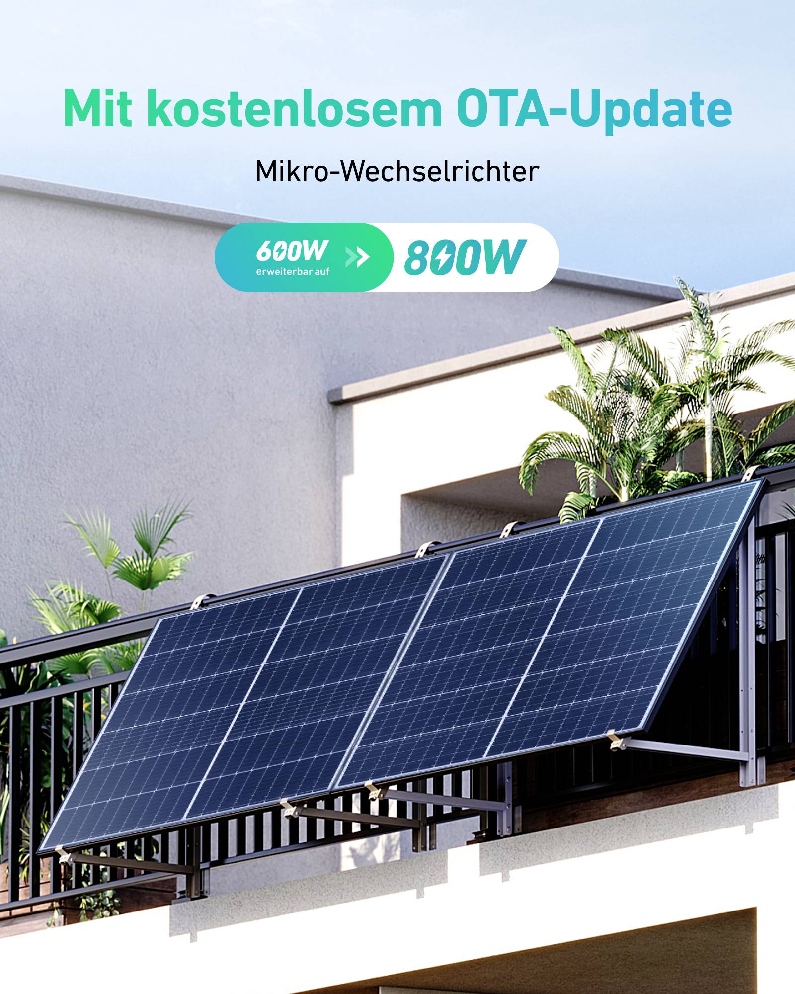 Anker SOLIX RS40 B5143412 Solar-Set 445 W, 445 W inkl. Wechselrichter, inkl. Anschlusskabel