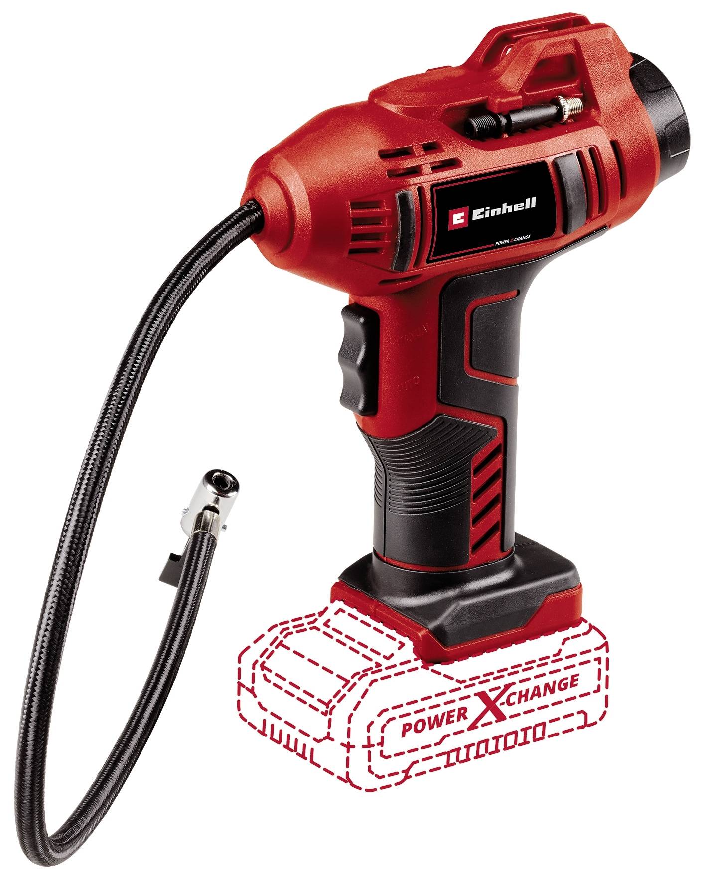 Einhell 4326556 Akku-Kompressor CE-CC 18 Li (2,5 Ah) Power X-Change 11 bar Inkl. 1 Akku, Digitales